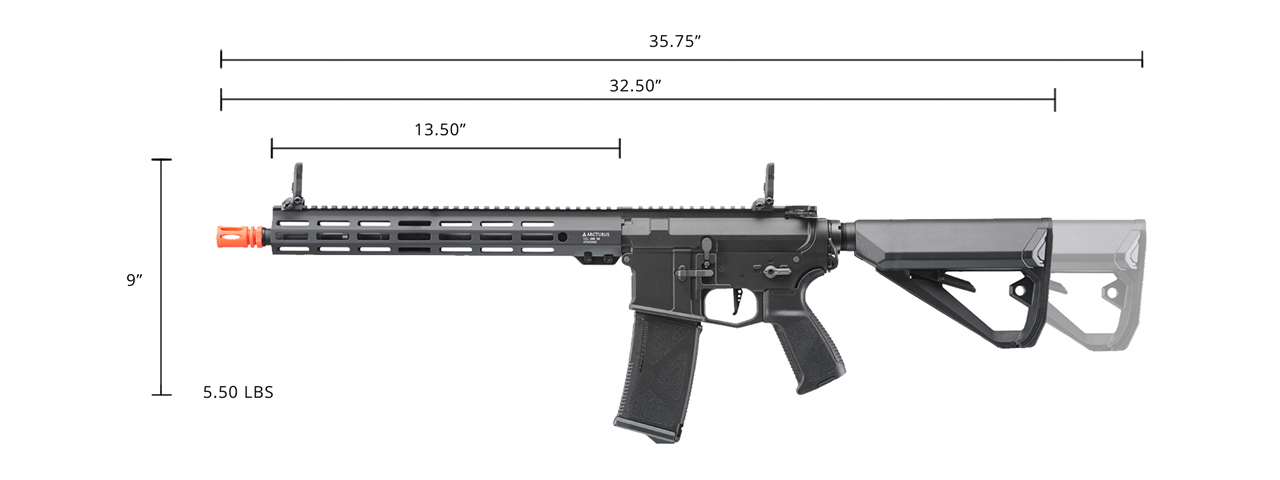 Arcturus Sword Mod 1 Carbine 13.5 Inch Airsoft M4 AEG LITE Rifle (Color: Black)