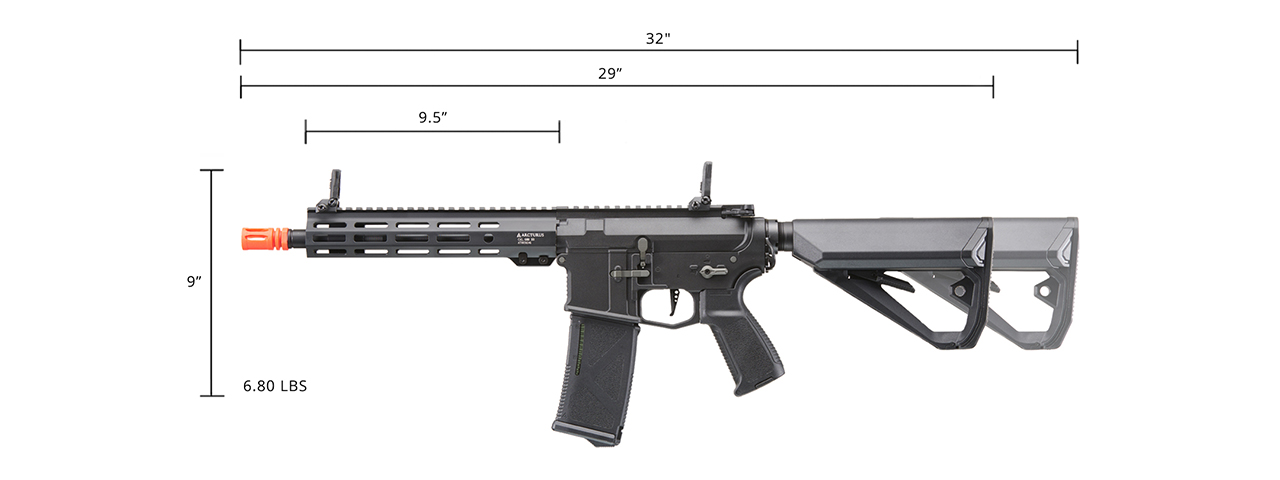 Arcturus Sword Mod 1 CQB 9.55 Inch Airsoft M4 AEG LITE Rifle (Color: Black) - Click Image to Close