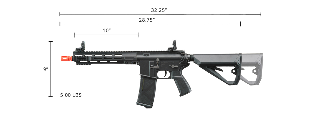 Arcturus LWT MK-1 CQB 10 Inch Sport M4 AEG Rifle (Color: Black)