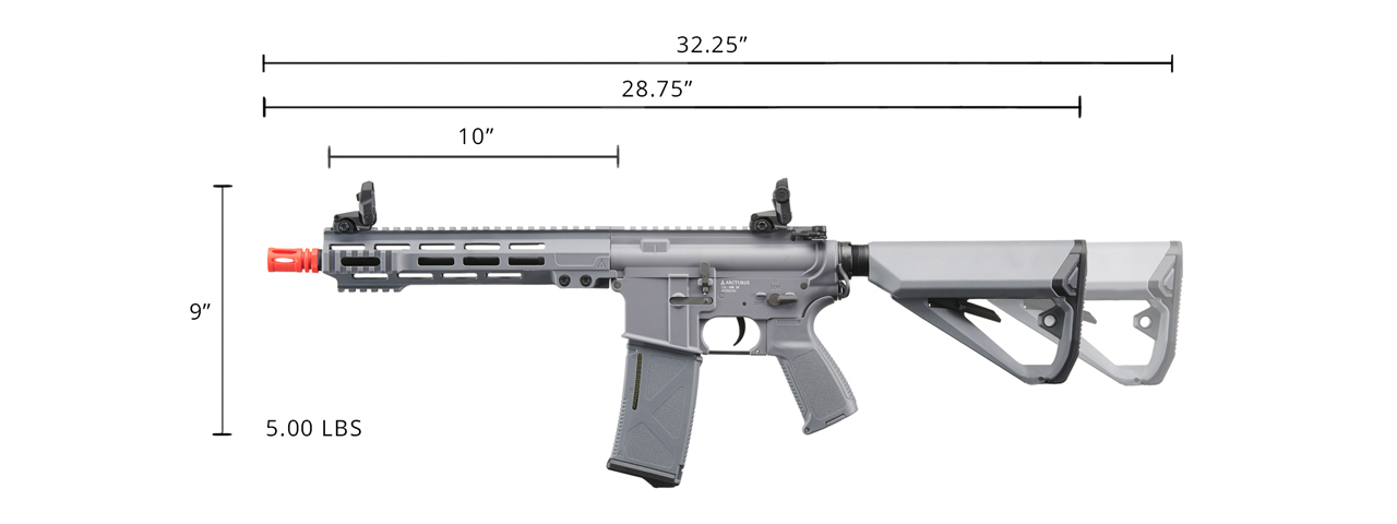 Arcturus LWT MK-1 CQB 10 Inch Sport M4 AEG Rifle (Color: Gray) - Click Image to Close