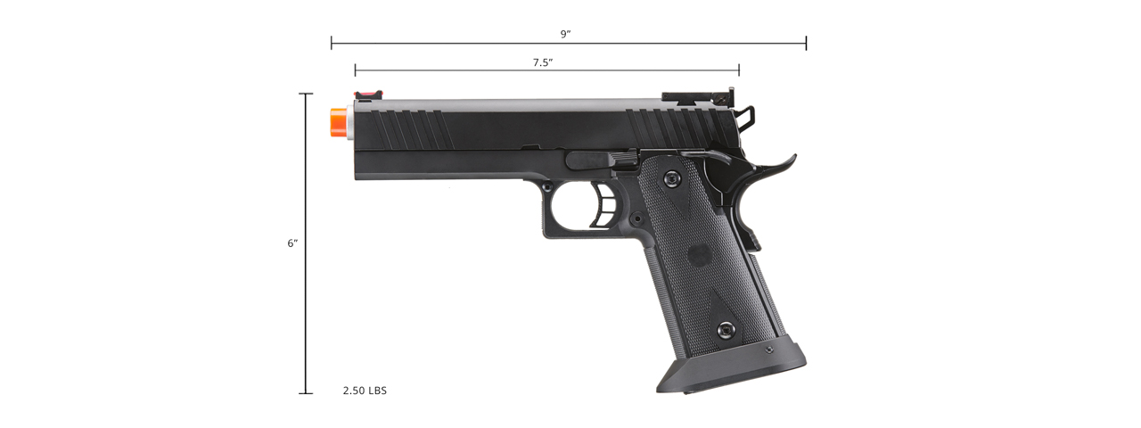 Army Armament R609 Hi-Capa Gas Blowback Airsoft Pistol (Color: Black) - Click Image to Close