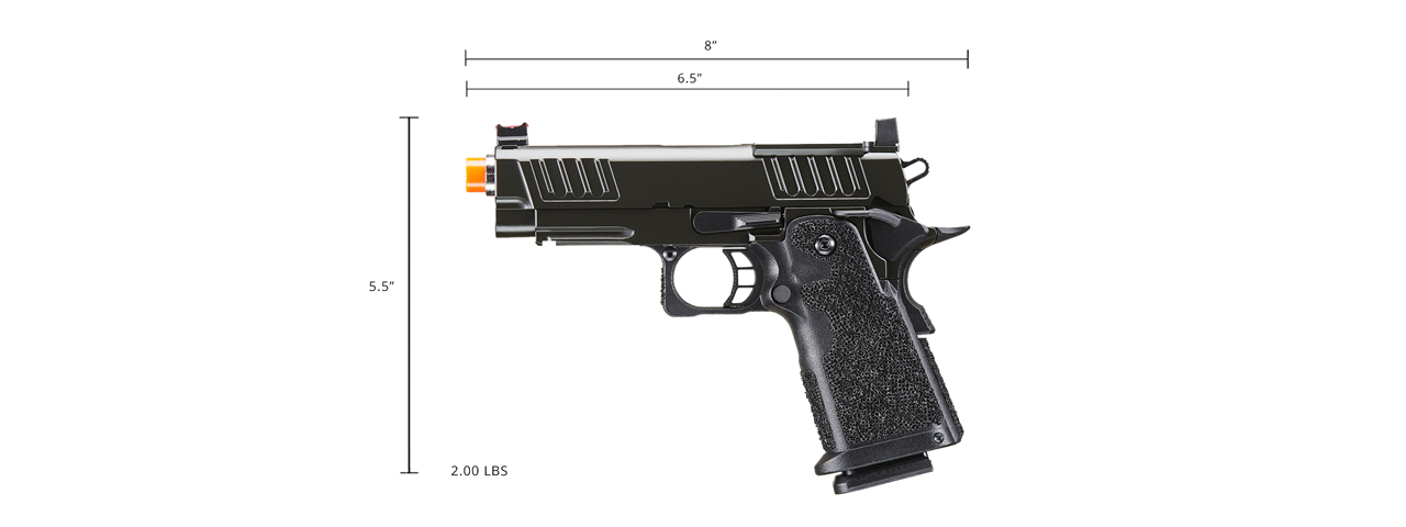 Army Armament R612M C2 Hi-Capa 4.3 Gas Blowback Airsoft Pistol w/ Red Dot Mount (Color: Black) - Click Image to Close