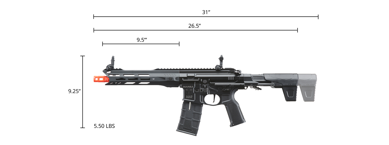 ICS CXP-MARS II Komodo Junior Airsoft M4 AEG Rifle (Color: Black)