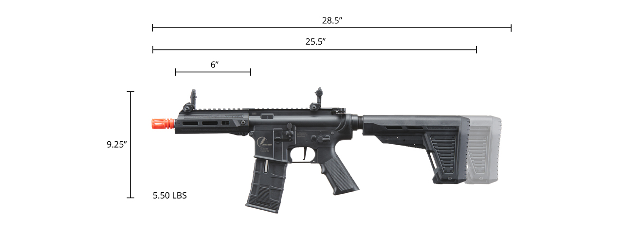 ICS Lightway Dagger M-LOK Airsoft M4 AEG Rifle (Color: Black)