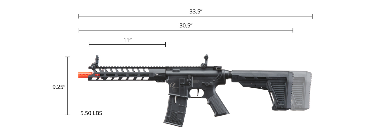 ICS Lightway Peleador Sportline Airsoft M4 AEG Rifle (Color: Black)