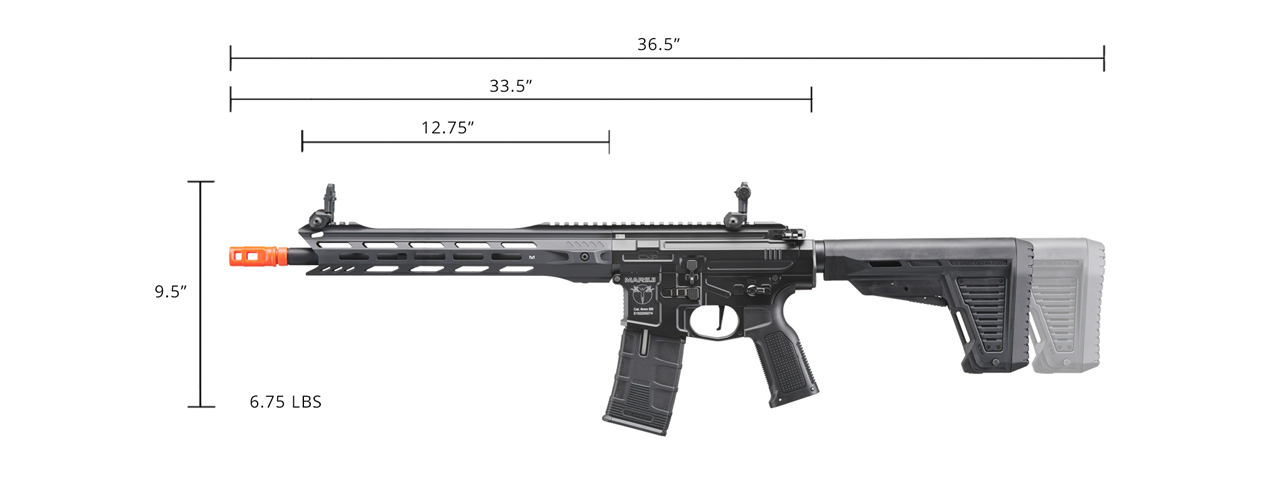 ICS CXP-MARS II Carbine SSS Airsoft AEG Rifle w/ M-LOK Handguard (Color: Black) - Click Image to Close