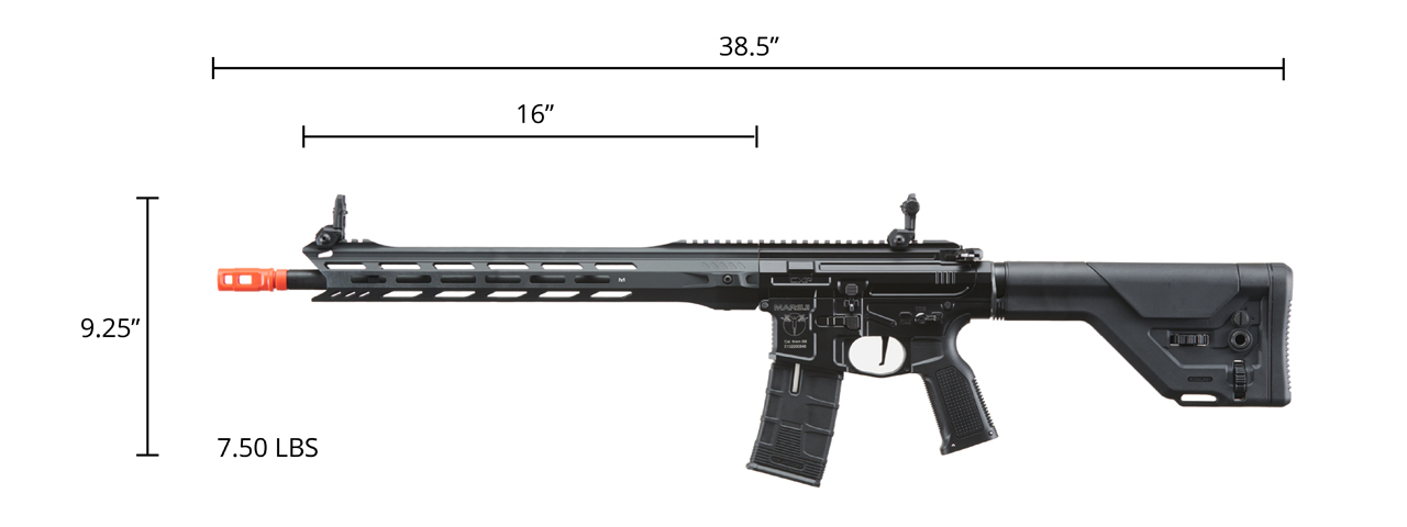 ICS CXP-MARS II Full Metal DMR Airsoft AEG Rifle (Color: Black)