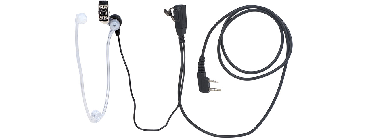 BaoFeng Surveillance Earpiece and Microphone Kit (Color: Black) - Click Image to Close
