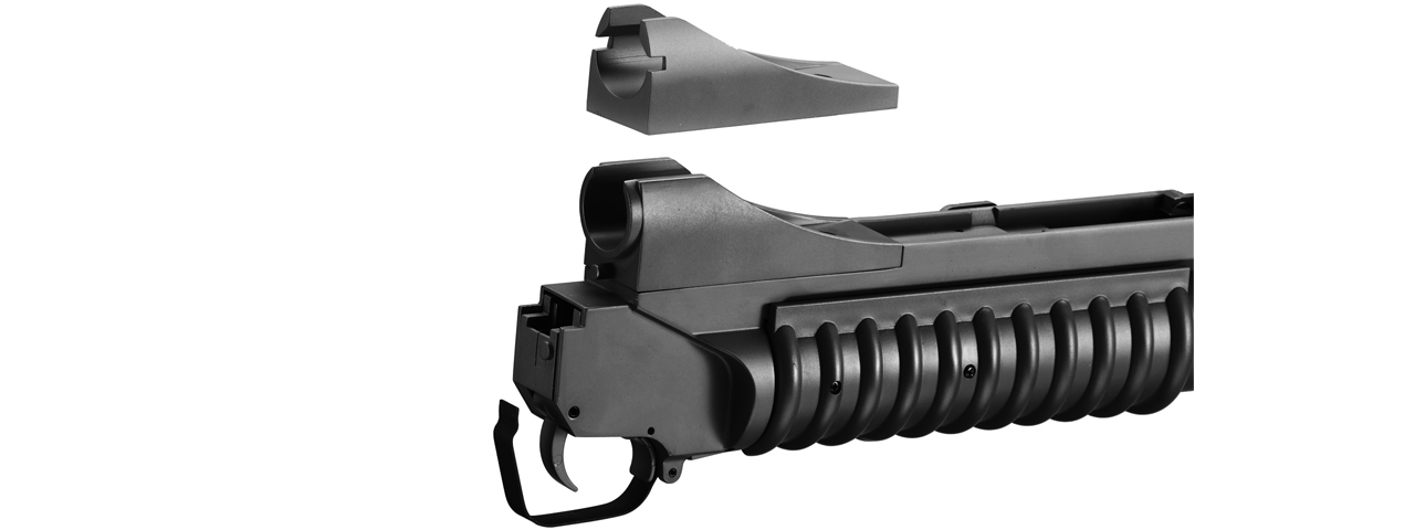 Double Bell M203 Short Airsoft Gas Grenade Launcher *No Grenade* (Color: Black) - Click Image to Close