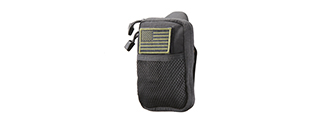 Code 11 Pocket Pouch with U.S. Flag Patch (Color: Black)
