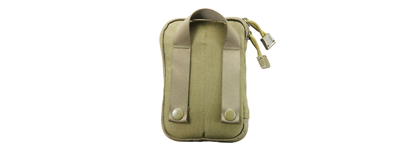 Code 11 Pocket Pouch with U.S. Flag Patch (Color: OD Green) - Click Image to Close