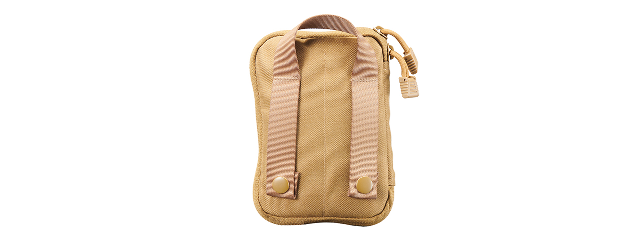 Code 11 Pocket Pouch with U.S. Flag Patch (Color: Tan)