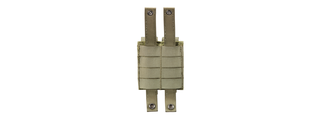 Code 11 Molle Double Pistol Magazine Pouch (Color: OD Green) - Click Image to Close