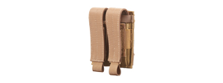 Code 11 Molle Double Pistol Magazine Pouch (Color: Tan)