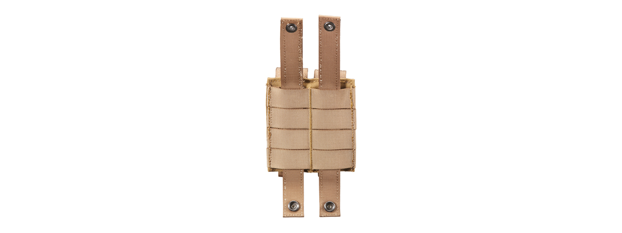 Code 11 Molle Double Pistol Magazine Pouch (Color: Tan) - Click Image to Close