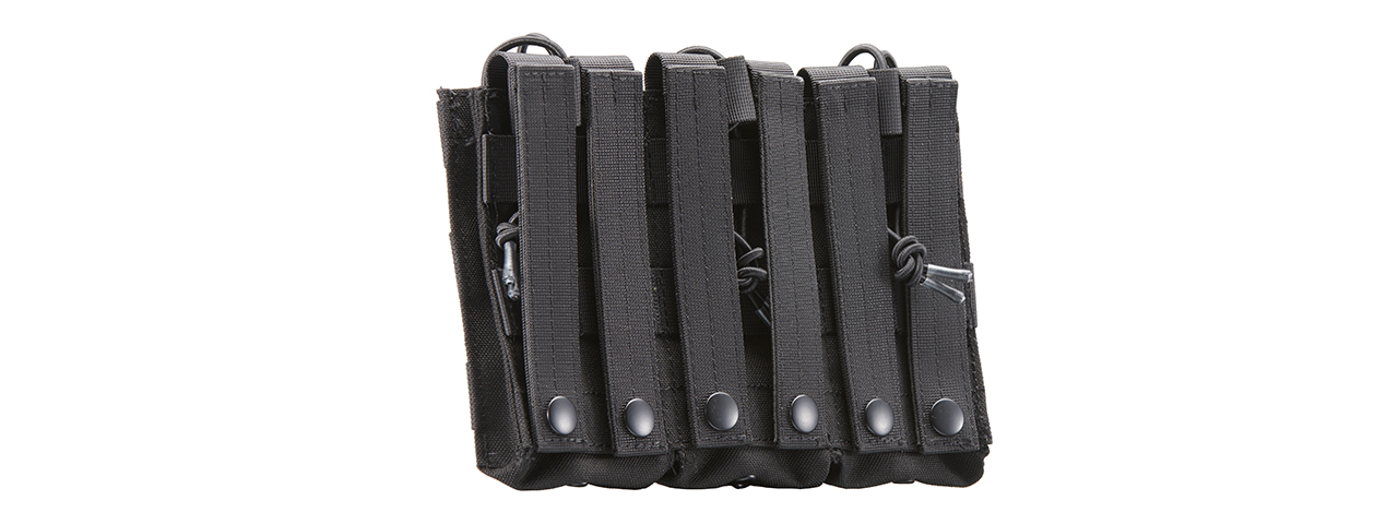 Code 11 M4 Open Top Triple Magazine Pouch (Color: Black) - Click Image to Close