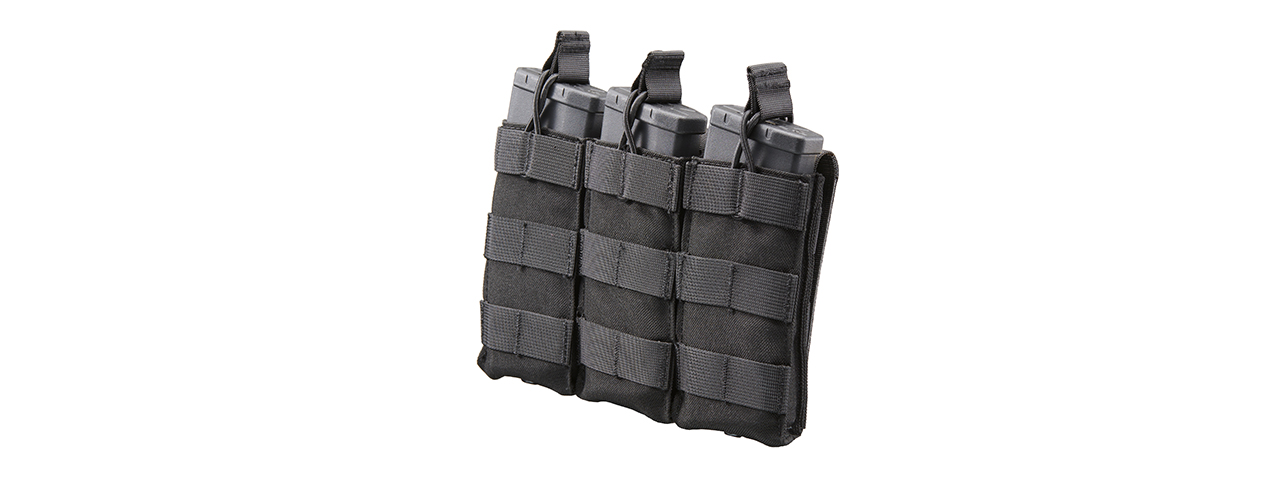 Code 11 M4 Open Top Triple Magazine Pouch (Color: Black) - Click Image to Close