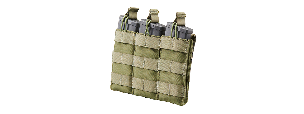 Code 11 M4 Open Top Triple Magazine Pouch (Color: OD Green) - Click Image to Close