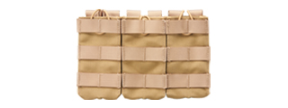 Code 11 M4 Open Top Triple Magazine Pouch (Color: Tan)