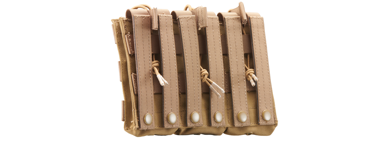 Code 11 M4 Open Top Triple Magazine Pouch (Color: Tan)