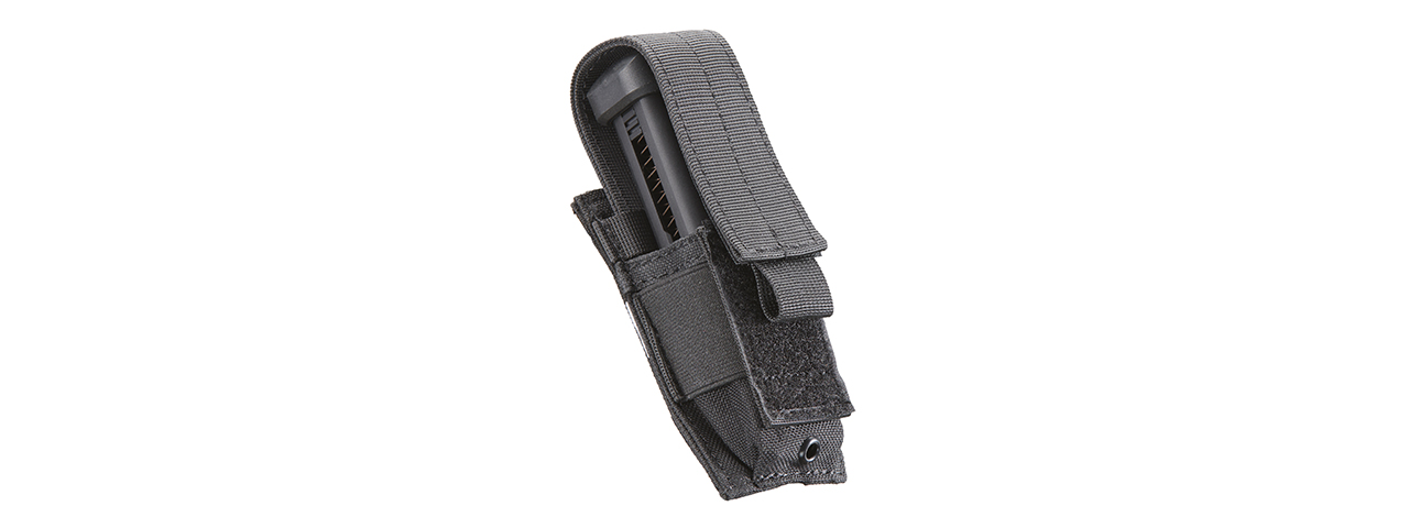 Code 11 Single Pistol Magazine Pouch (Color: Black) - Click Image to Close