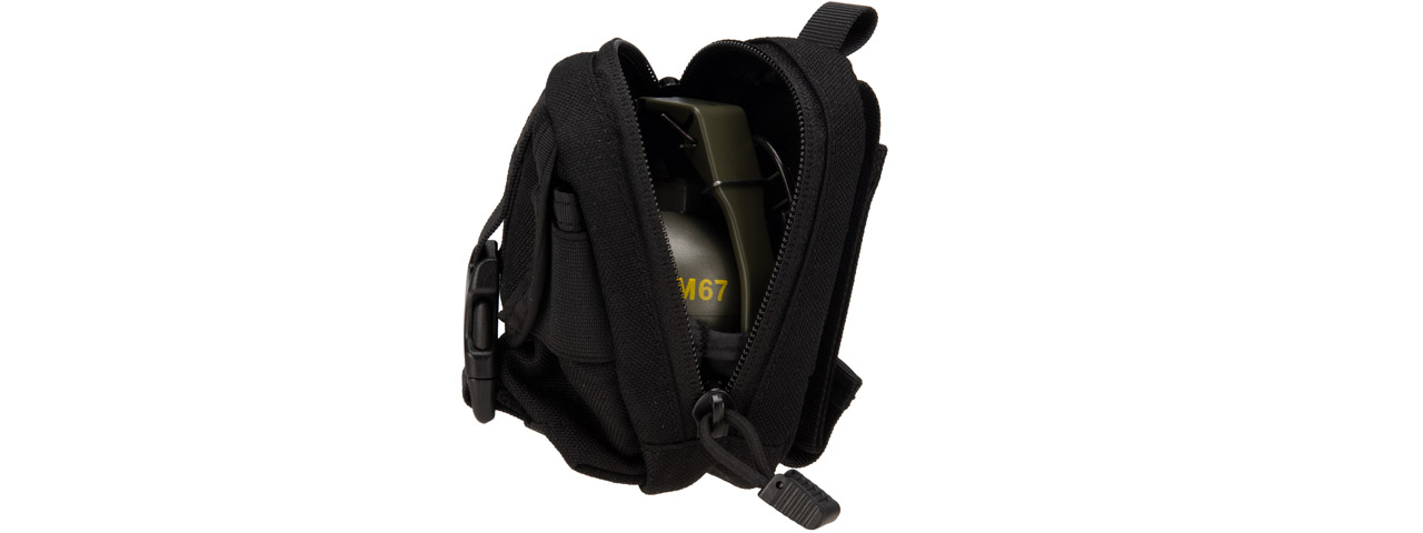 Code 11 Molle Multi-Purpose Handheld Radio Pouch (Color: Black)