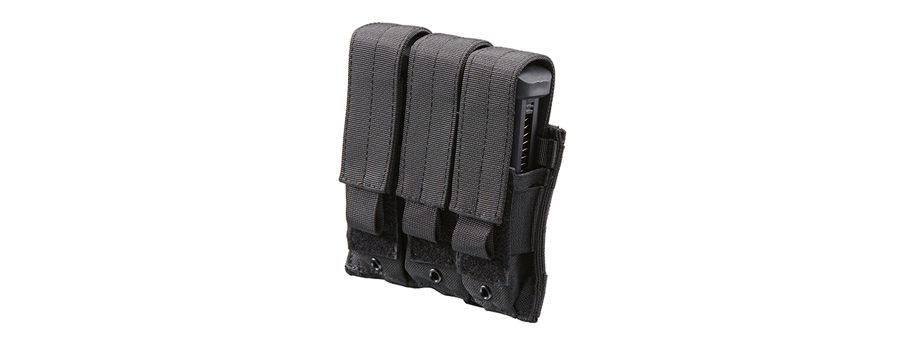 Code 11 Molle Triple Pistol Magazine Pouch (Color: Black) - Click Image to Close