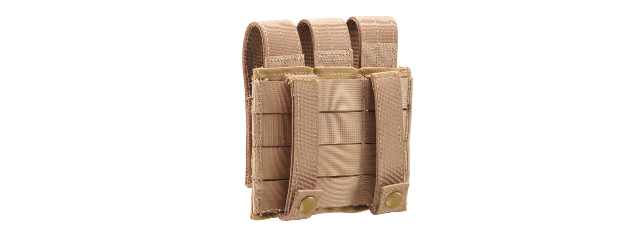 Code 11 Molle Triple Pistol Magazine Pouch (Color: Tan)