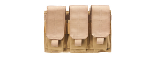 Code 11 Molle Ready Triple M4 Magazine Pouch (Color: Tan)