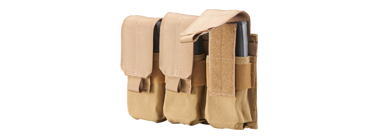 Code 11 Molle Ready Triple M4 Magazine Pouch (Color: Tan)