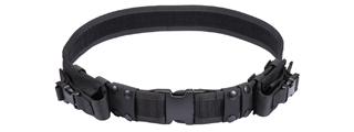 Code 11 Tactical Battle Belt w/ Pistol Magazine Pouches (Color: Black)