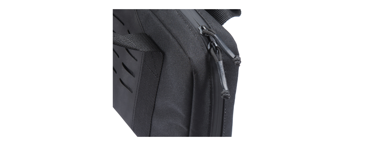 Code 11 13 Inch Pistol Bag with Laser Cut Molle Panel (Color: Black) - Click Image to Close