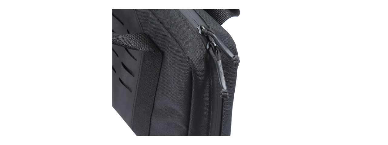 Code 11 13 Inch Pistol Bag with Laser Cut Molle Panel (Color: Black)