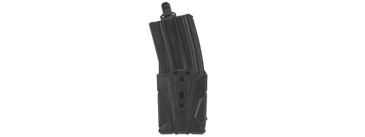 Lancer Tactical Hard Shell M4 Magazine Holder for Belts (Color: Black) - Click Image to Close