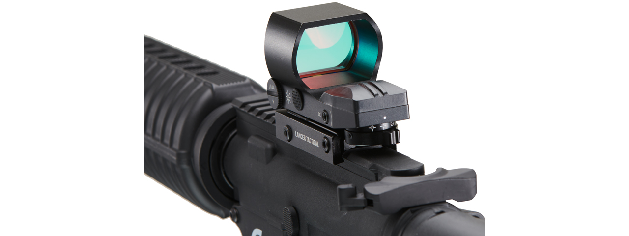 Lancer Tactical Holographic Red Dot Reflex Sight (Color: Black) - Click Image to Close