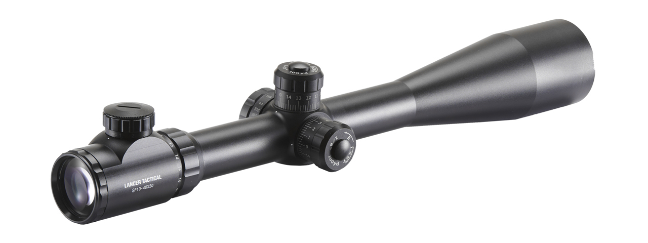 Lancer Tactical 10-40x50 Illuminated Tactical Scope (Color: Black)