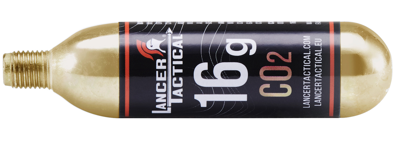 Lancer Tactical High Pressure 16 Gram CO2 Cartridges for Airsoft / Airguns (Pack of 6) - Click Image to Close