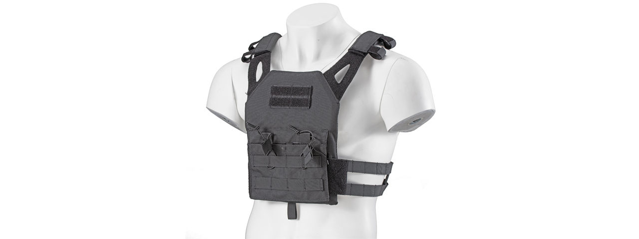 Lancer Tactical Kid's Tactical Vest w/ EVA Plates (Color: Black)