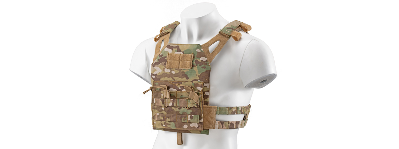 Lancer Tactical Kid's Tactical Vest w/ EVA Plates (Color: Multi-Camo) - Click Image to Close