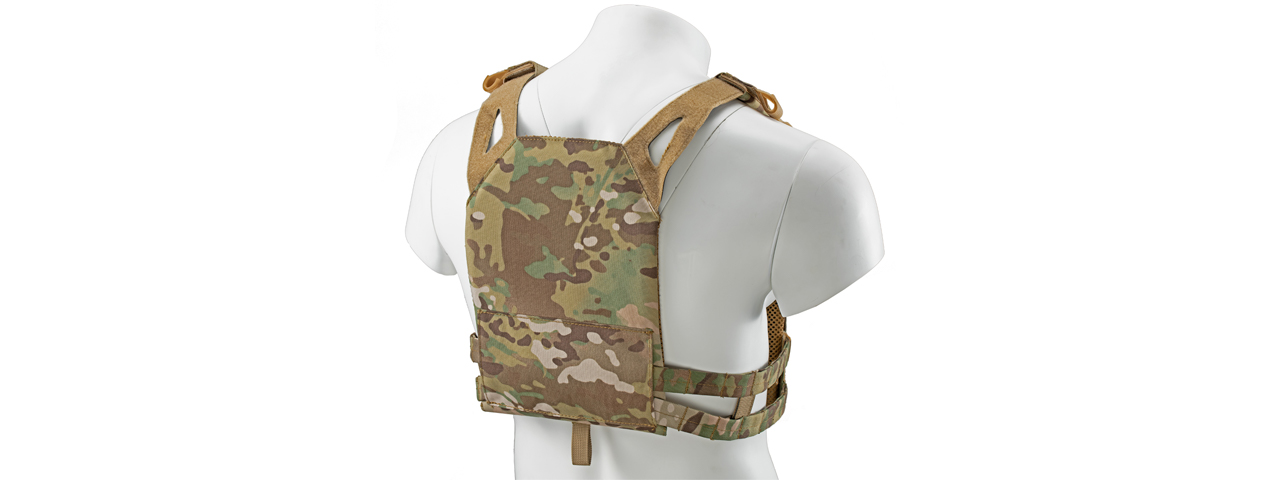 Lancer Tactical Kid's Tactical Vest w/ EVA Plates (Color: Multi-Camo) - Click Image to Close
