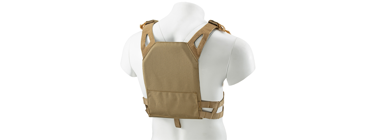 Lancer Tactical Kid's Tactical Vest w/ EVA Plates (Color: Tan) - Click Image to Close