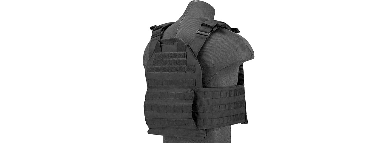 Lancer Tactical 1000D Nylon Buckle Up Assault Plate Carrier (Color: Black) - Click Image to Close