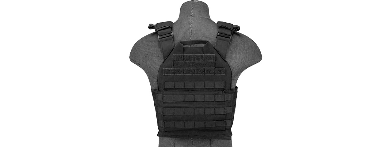 Lancer Tactical 1000D Nylon Buckle Up Assault Plate Carrier (Color: Black) - Click Image to Close