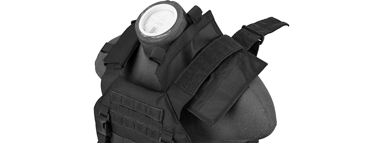 Lancer Tactical 1000D Nylon Buckle Up Assault Plate Carrier (Color: Black)