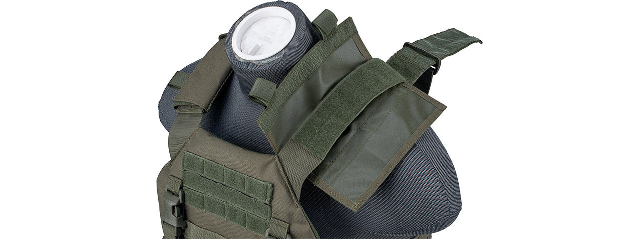 Lancer Tactical 1000D Nylon Buckle Up Assault Plate Carrier (Color: OD Green) - Click Image to Close