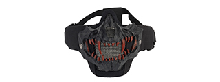 Upgraded Fangs Mesh Lower Face Mask (Color: Black)