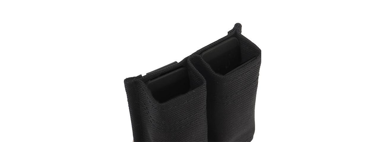 Molle Fast Double Pistol Magazine Pouch (Color: Black) - Click Image to Close