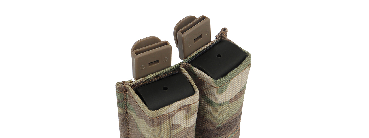 Molle Fast Double Pistol Magazine Pouch (Color: Multi-Camo) - Click Image to Close