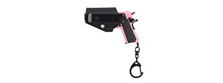 Tactical Detachable Mini 1911 Pistol Keychain with Holster (Color: Pink)