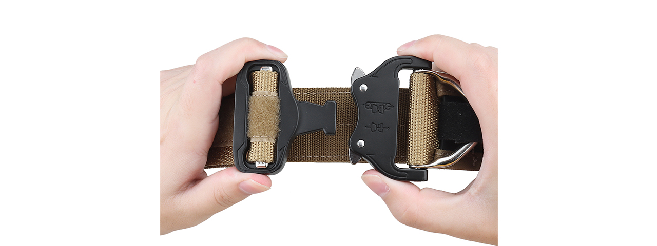 Special Combat Belt with Cobra Buckle (Color: Coyote Brown)